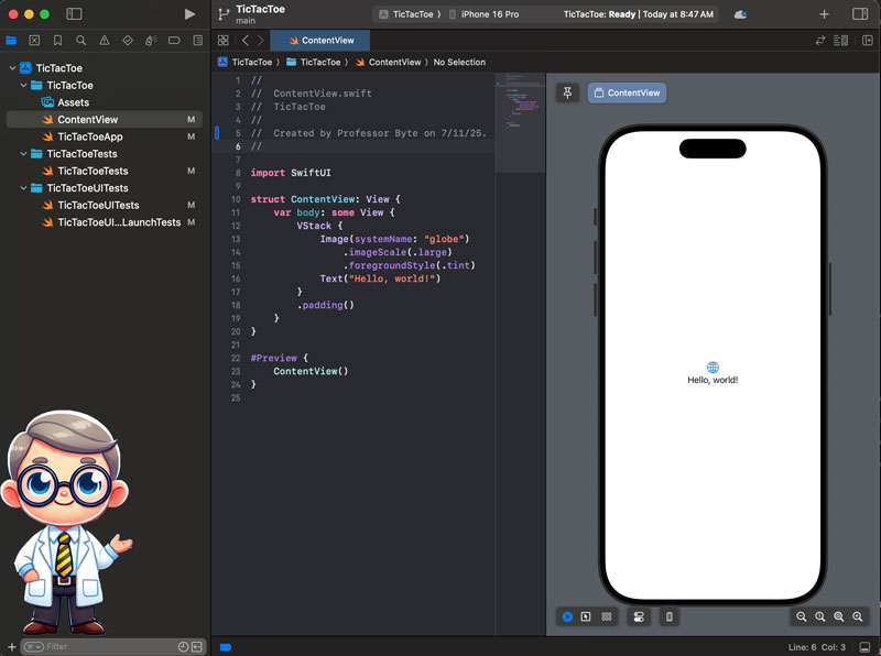 Tic Tac Toe XCode Project